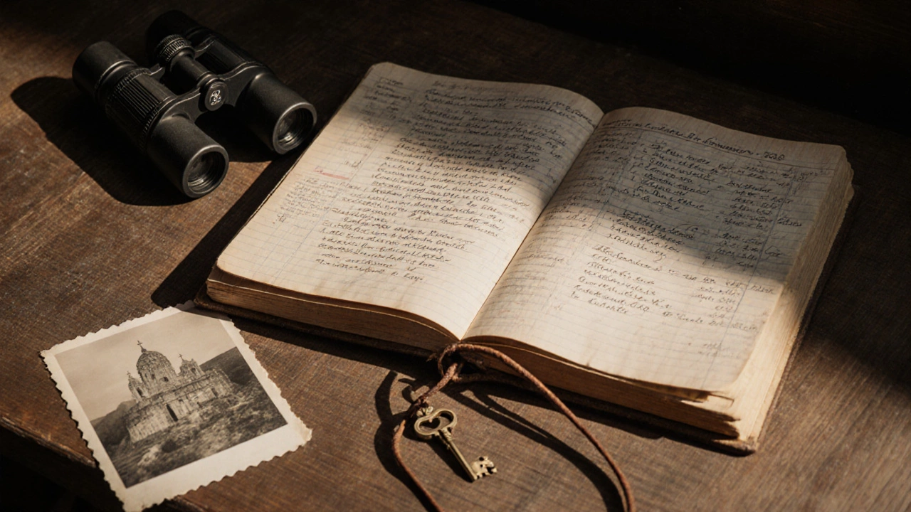 Рукописный архив с разрешениями, координатами и фотографиями доступа к забытым памятникам.