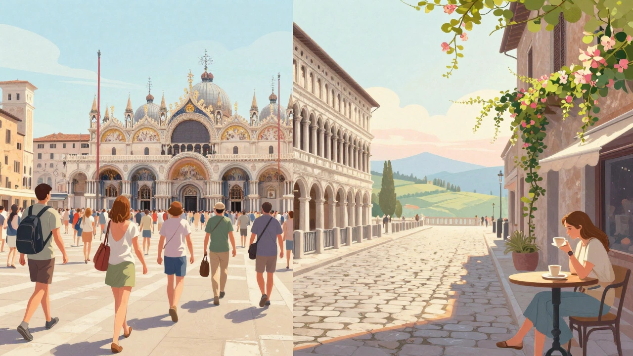 Спокойная Европа в мае: пустые площади, цветущие лозы и уютные улочки.