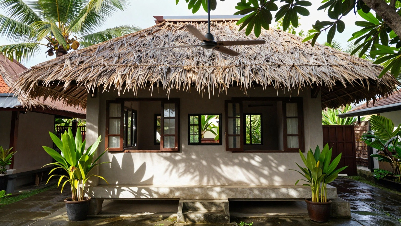Дом на Бали с открытыми окнами: мягкий ветер, свежий дождь, отсутствие кондиционеров.
